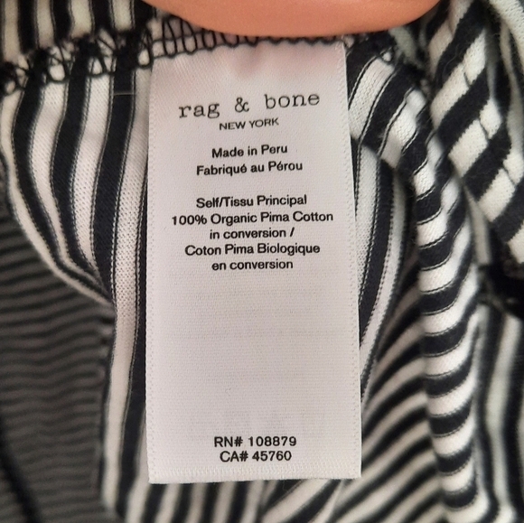 Rag & Bone Striped Cotton Dress L - Picture 6 of 7